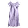 Women's Croft & Barrow® Short Sleeve V-Neck Cotton Nightgown