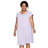 Plus Size Croft & Barrow® Short Sleeve V-Neck Cotton Nightgown