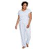 Plus Size Croft & Barrow® Cotton Short Sleeve Pajama Top & Pajama Pants Sleep Set