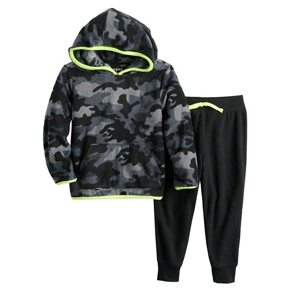 Toddler Boy Jumping Beans® Microfleece Active Hoodie & Jogger Pants Set