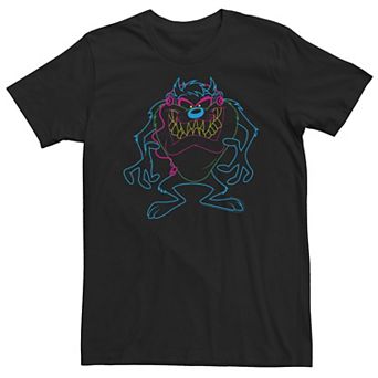 Big & Tall Looney Tunes Taz Neon Outline Tee