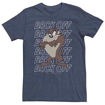 Big & Tall Looney Tunes Taz Back Off Stack Portrait Tee
