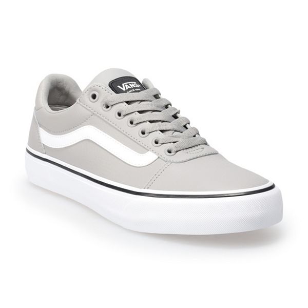 Vans hot sale leather grey