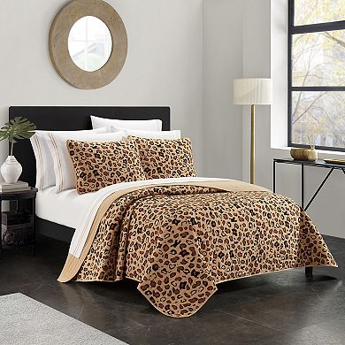 Chic Home Wild Cheetah Quilt Set with Sheets