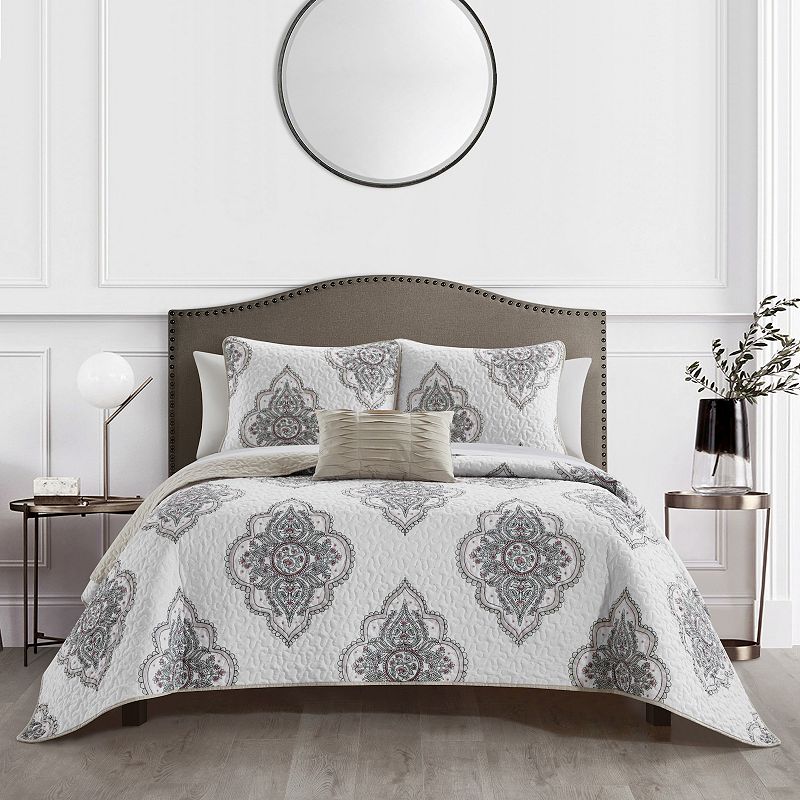 30386462 Chic Home Bentley Quilt Set with Coordinating Pill sku 30386462