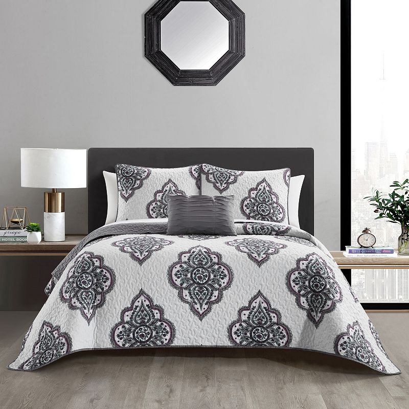 62751488 Chic Home Bentley Quilt Set with Coordinating Pill sku 62751488