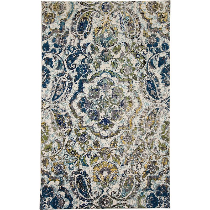 Weave & Wander Omari Blue Rug, 8Ft Rnd