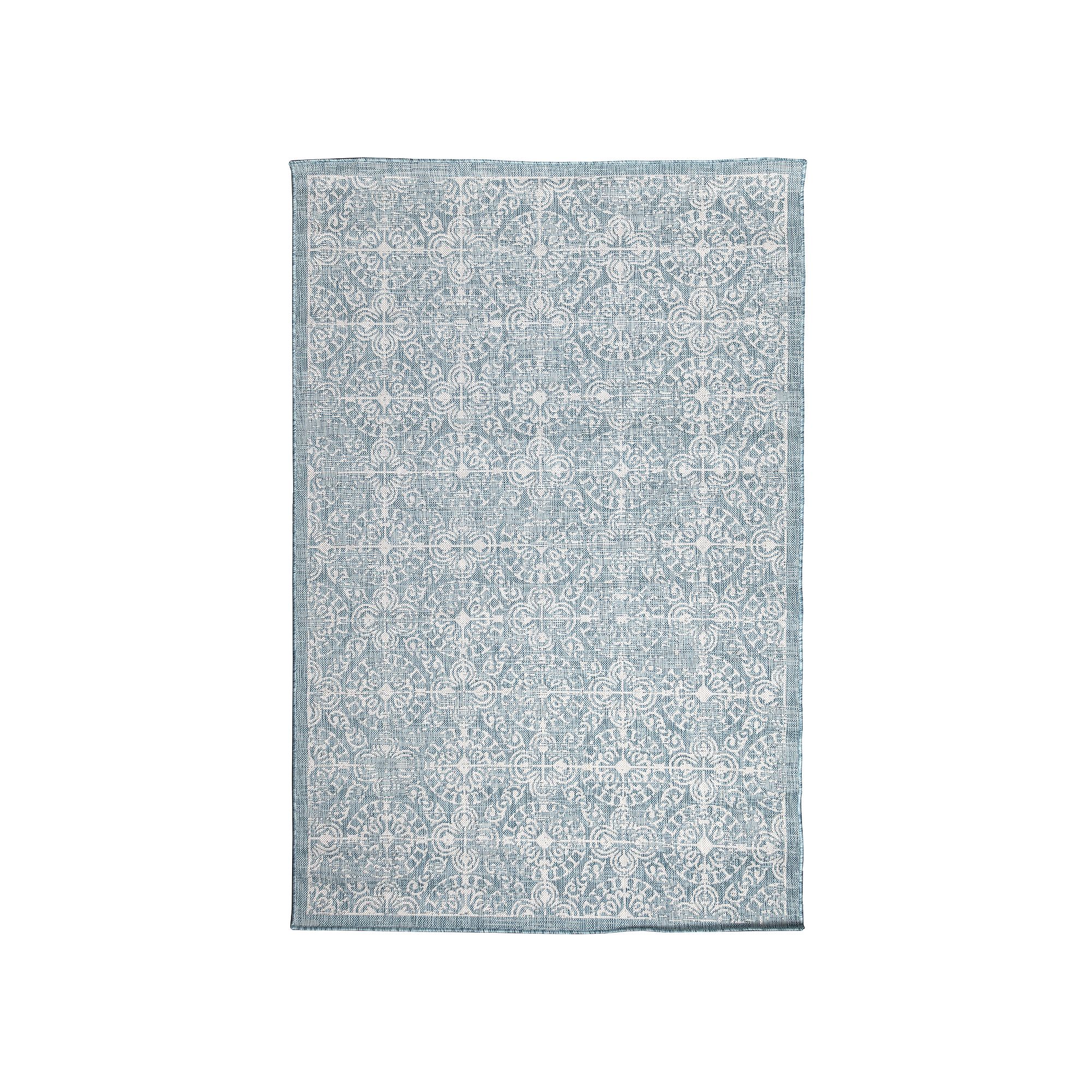 Liora Manne Carmel Antique Tile Indoor Outdoor Rug, Blue