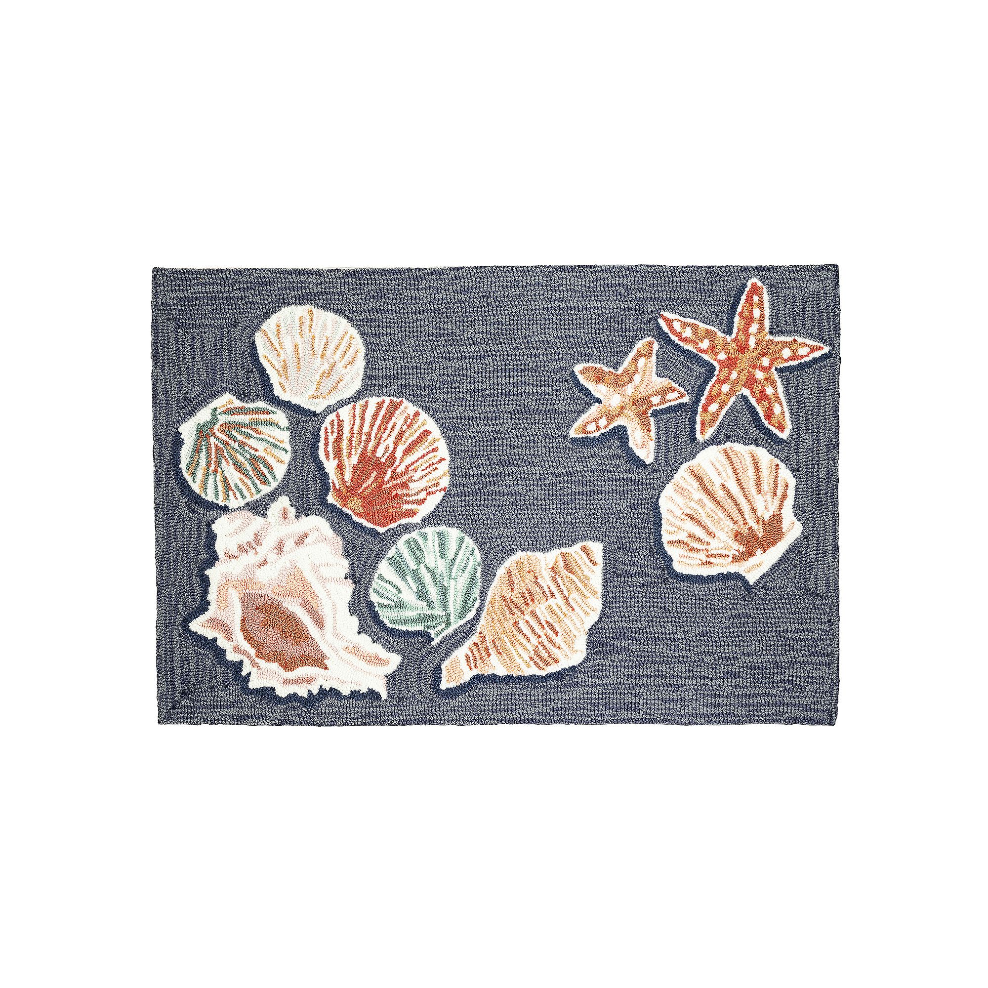 Liora Manne Frontporch Beachcomber Indoor Outdoor Rug, Blue