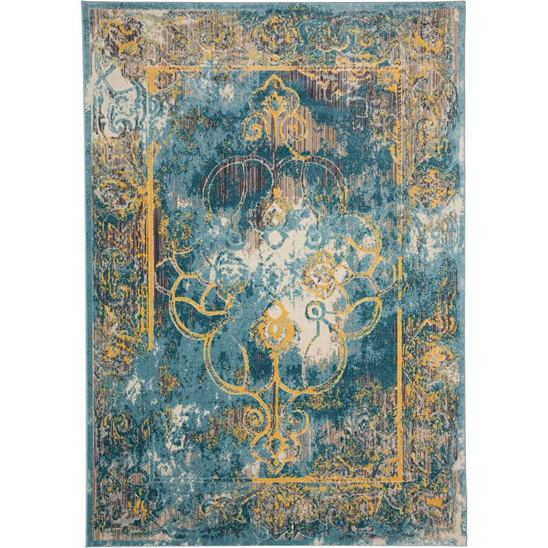 Weave & Wander Arsene Blue Rug, 6.5X9.5 Ft