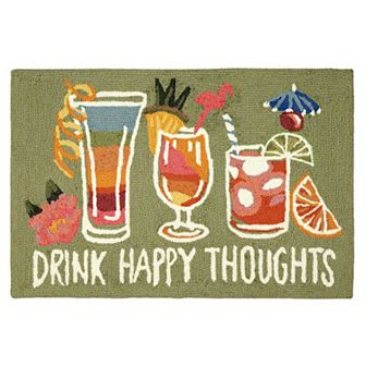 Liora Manne Frontporch Happy Drinks Indoor Outdoor Rug
