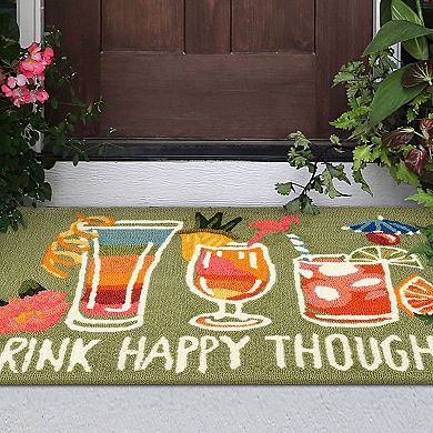 Liora Manne Frontporch Happy Drinks Indoor Outdoor Rug