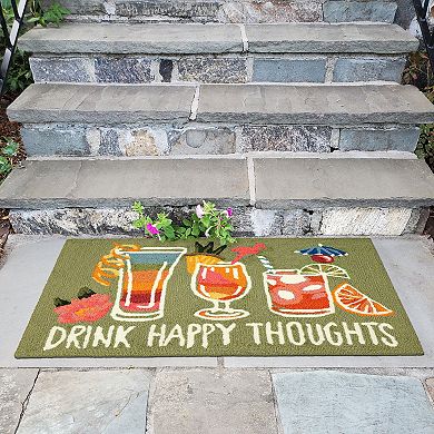 Liora Manne Frontporch Happy Drinks Indoor Outdoor Rug