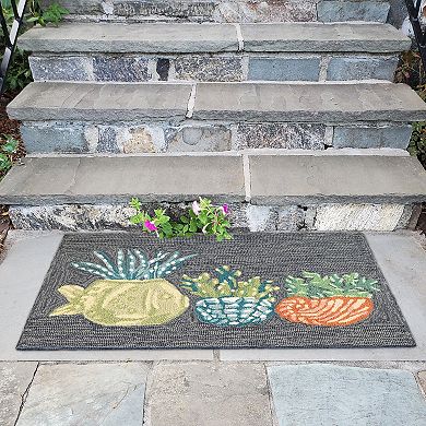 Liora Manne Frontporch Happy Plant Indoor Outdoor Rug
