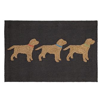 Liora Manne Frontporch Yellow Labs Indoor Outdoor Rug
