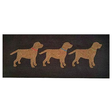 Liora Manne Frontporch Yellow Labs Indoor Outdoor Rug