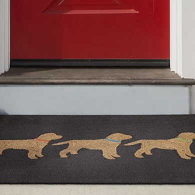 Liora Manne Frontporch Yellow Labs Indoor Outdoor Rug