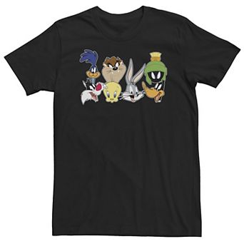 Big & Tall Looney Tunes Group Shot Big Face Line Up Tee