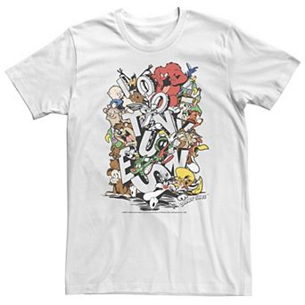 Big & Tall Looney Tunes Neon Group Shot Stack Tee
