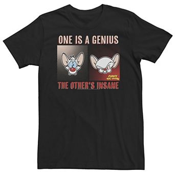 Big & Tall Pinky And The Brain One Is A Genius The Other's Insane Tee