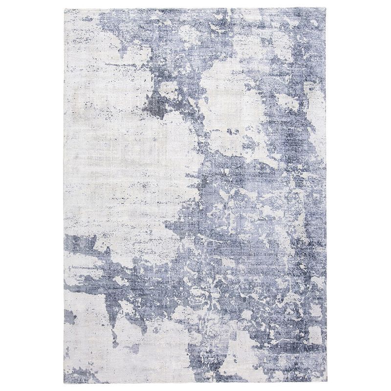 Weave & Wander Cashel Abstract Watercolor Area Rug, Blue, 8X10 Ft