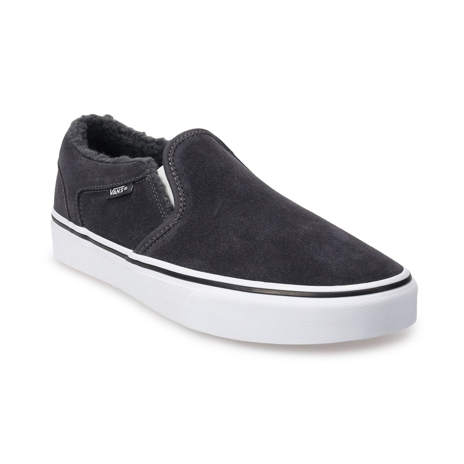 men's asher deluxe leather slip on low top sneaker