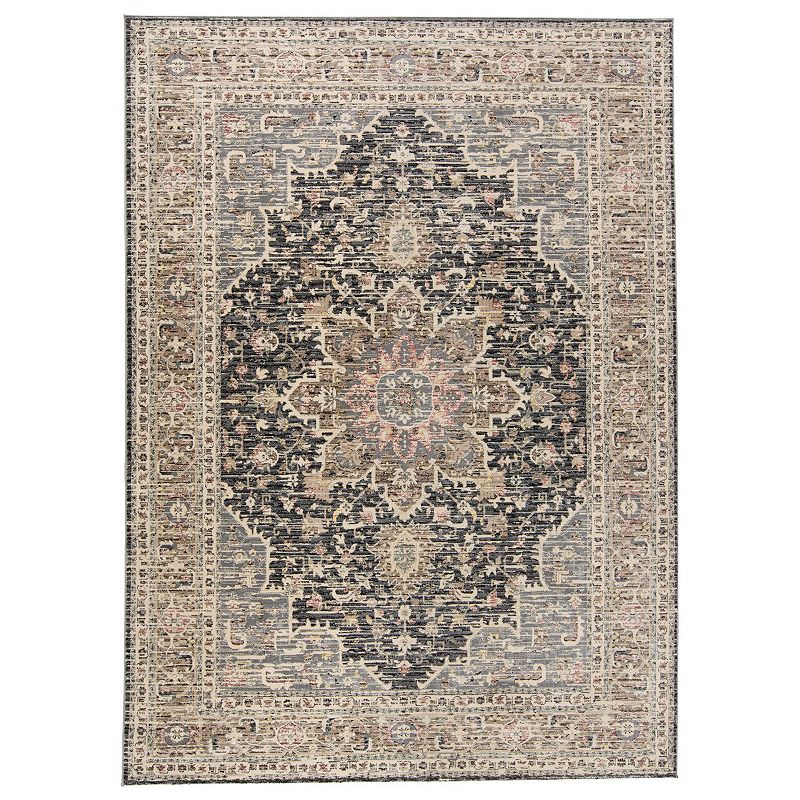 Weave & Wander Huron Traditional Ornamental Area Rug, Beig/Green, 5X8 Ft