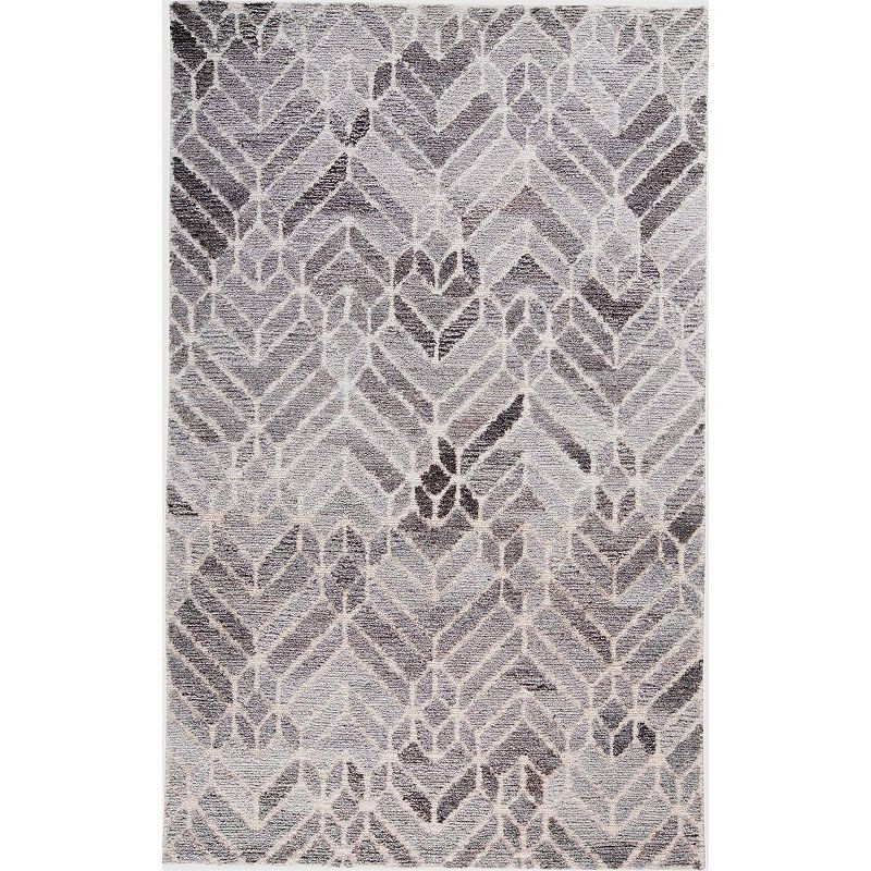 Weave & Wander Palatez Gray Graphic Area Rug, Grey, 8X10 Ft