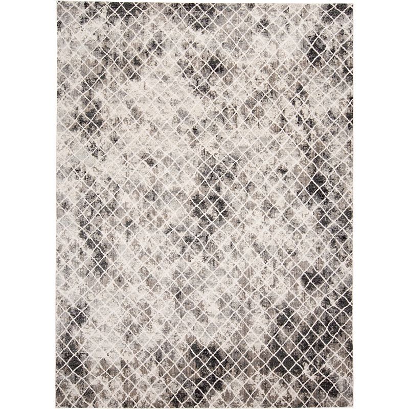 Weave & Wander Kiba Beige Abstract Area Rug, Beig/Green, 4X6 Ft