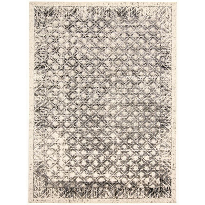 Weave & Wander Kiba Beige Ornamental Area Rug, Beig/Green, 6.5X9.5 Ft