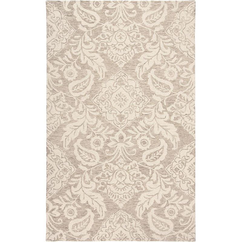 Weave & Wander Natal Beige Ornamental Area Rug, Beig/Green, 8X10 Ft