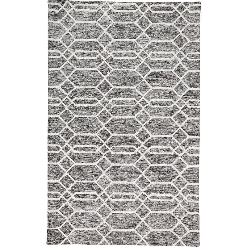 Weave & Wander Natal Gray Geometric Area Rug, Grey, 5X8 Ft