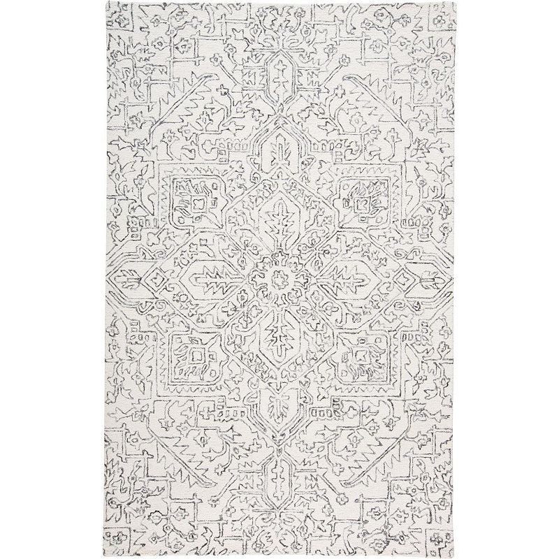 Weave & Wander Natal Beige Ornamental Area Rug, Beig/Green, 5X8 Ft