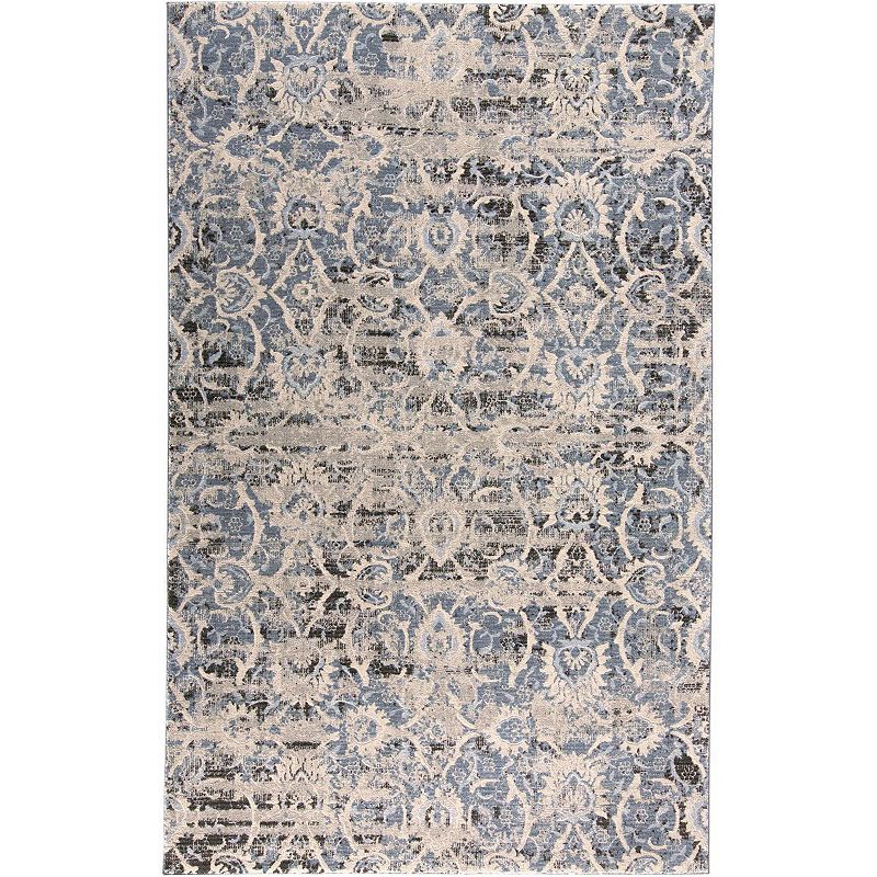 Weave & Wander Tullamore Blue Ornamental Area Rug, 4X6 Ft