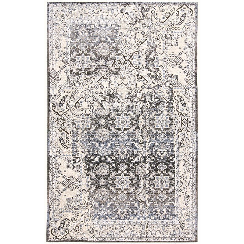 Weave & Wander Tullamore Gray Ornamental Area Rug, Grey, 4X6 Ft