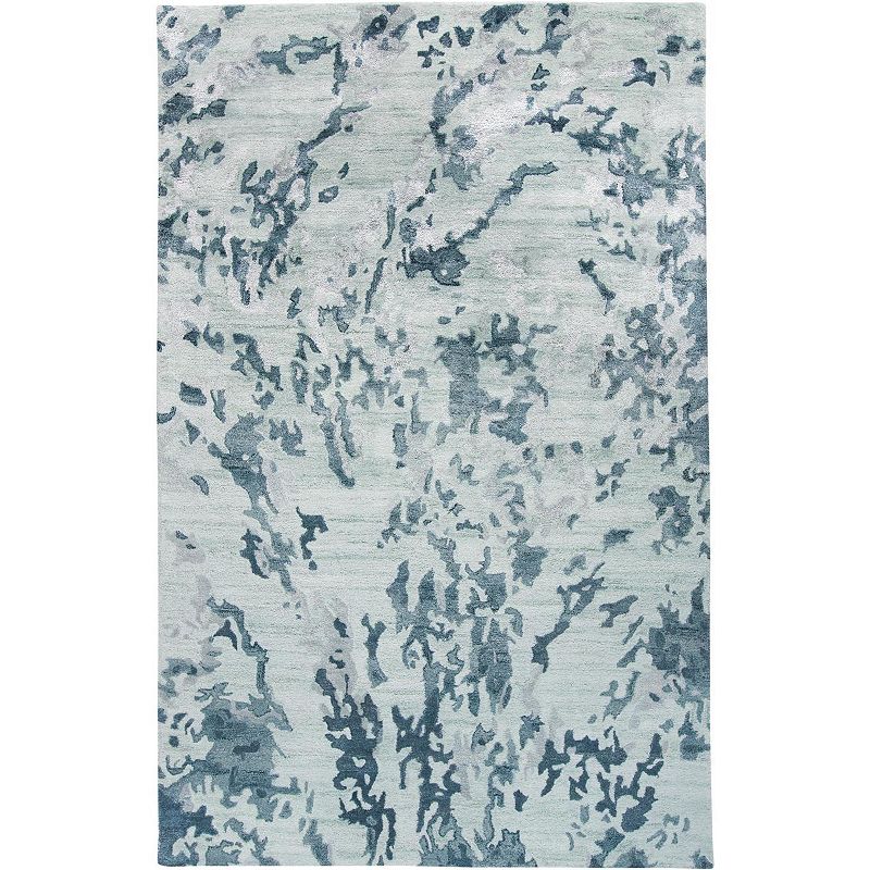 Weave & Wander Orwell Blue Abstract Area Rug, 8X10 Ft