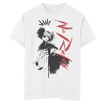 Disney's Cruella Boys 6-20 No Rules Grunge Portrait Graphic Tee