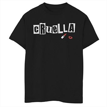 Disney's Cruella Boys 6-20 Lipstick Lips Logo Graphic Tee
