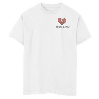 Disney's Cruella Boys 6-20 Rebel Heart Left Chest Patch Graphic Tee