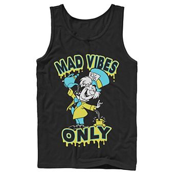 Disney's Alice In Wonderland Mad Hatter Mad Vibes Only Men's Tank Top