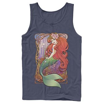 Men's Disney Little Mermaid Vintage Portrait Poster Tank Top