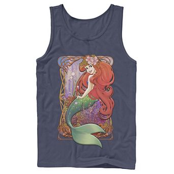 Men's Disney Little Mermaid Vintage Portrait Poster Tank Top