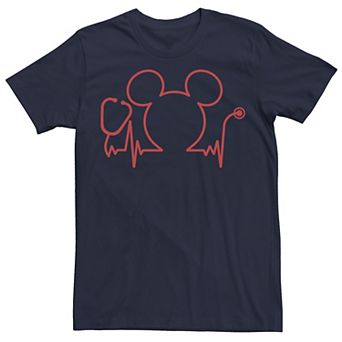 Disney's Nurse's Day Mickey Stethoscope Heartline Men's Tee