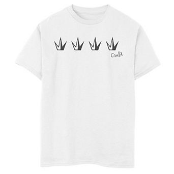 Disney's Cruella Boys 6-20 Crown Line Up Sketch Graphic Tee