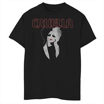 Disney's Cruella Boys 8-20 Tonal Portrait Logo Graphic Tee