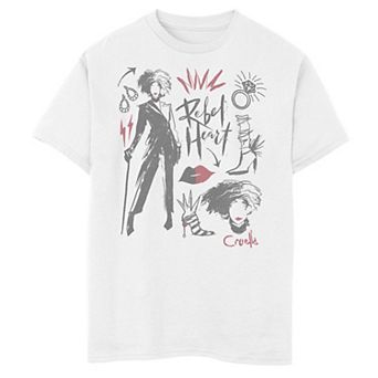 Disney's Cruella Boys 8-20 Fashion Sketch Collage Graphic Tee
