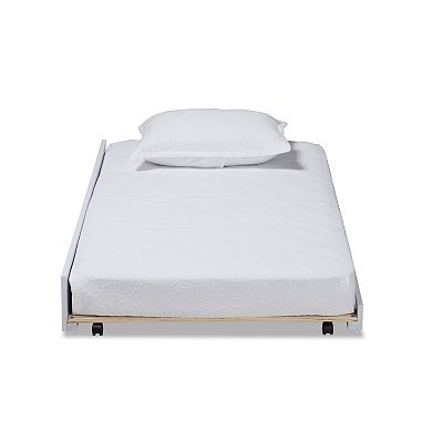 Baxton Studio Alya White Trundle Bed