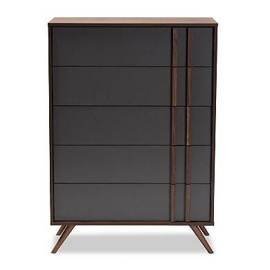 Baxton Studio Naoki 5-Drawer Dresser