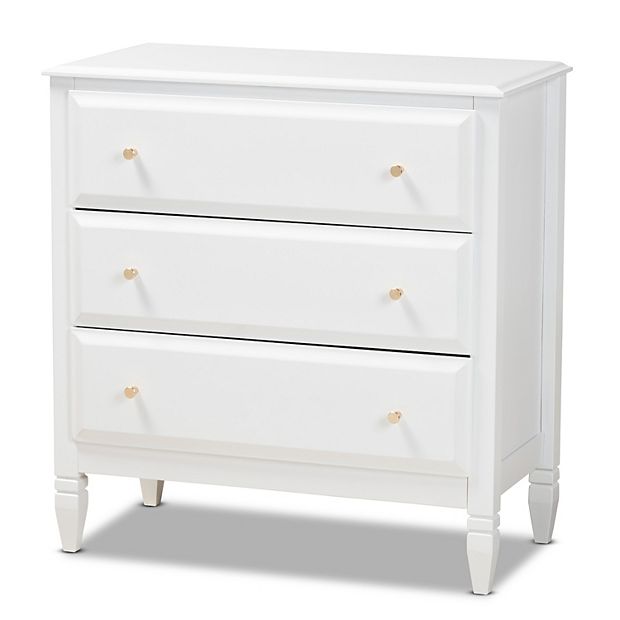 Baxton Studio Naomi 3 Drawer Dresser