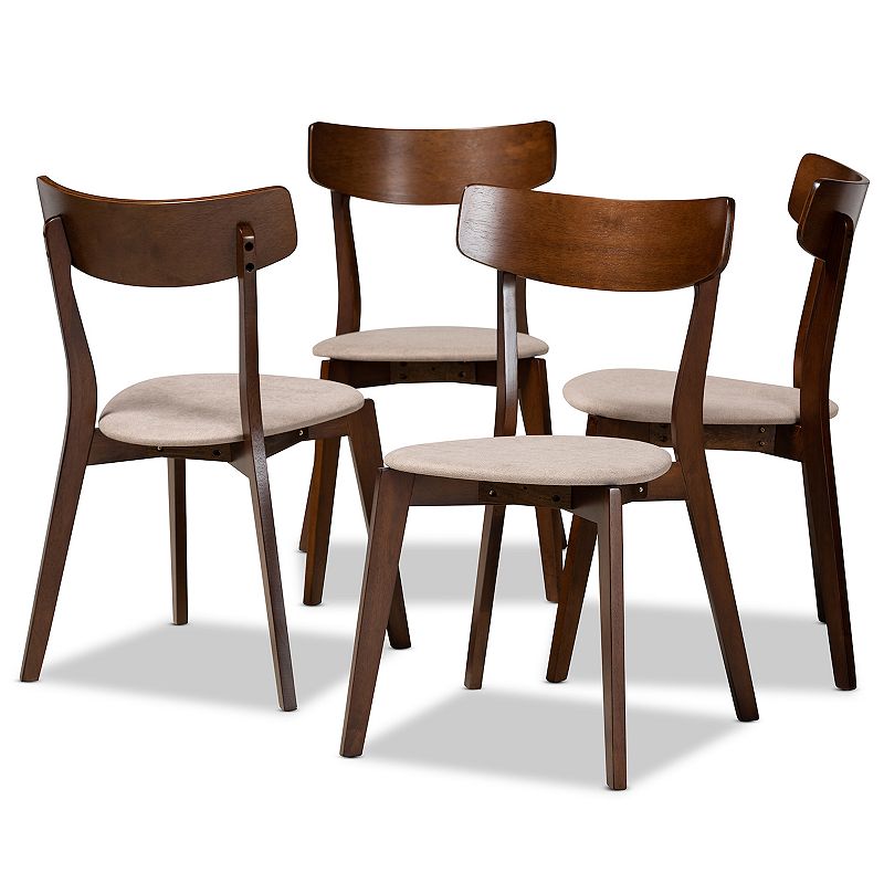 Baxton Studio Iora Dining Chair 4-piece Set, Multicolor